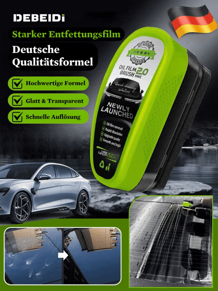 Ölfilm-Entferner für Glas 2.0 – 2025 Neue Generation