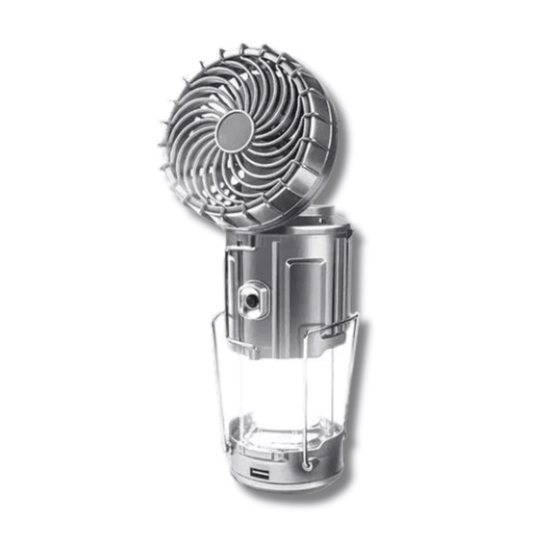 Tragbare LED-Campinglampe mit Ventilator